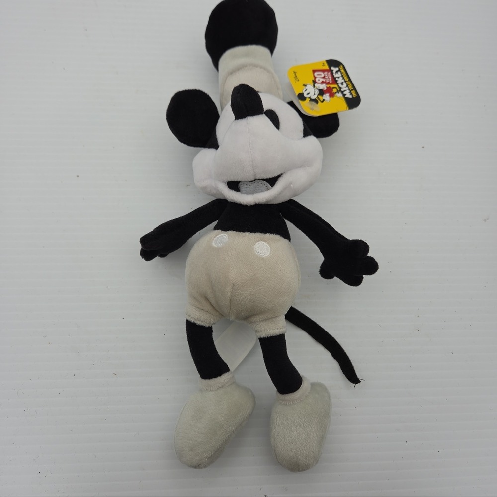 Disney Set Mickey Mouse The True Original 90 Years Plush Steamboat Willie Mickey
